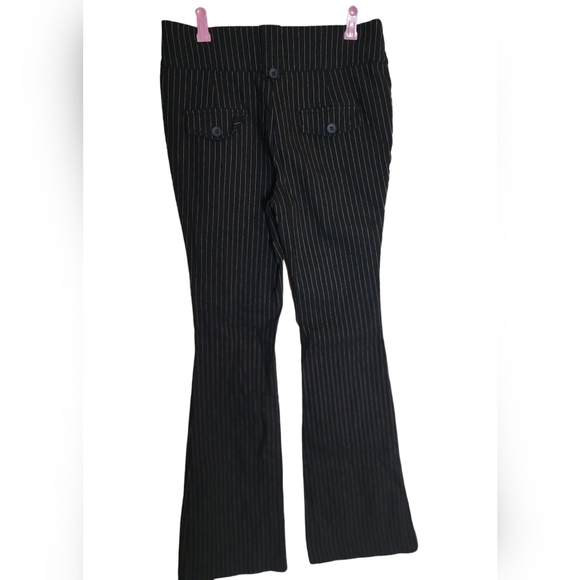 Womens Wet Seal Black Striped Bootcut Alternative Style Dress Pants Size Medium - Picture 4 of 10